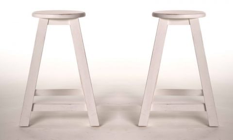 silla/taburete con barra blanco 